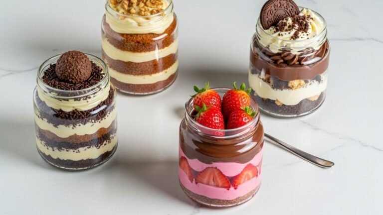 Guia completo de doces no pote para vender, com uma variedade de ideias e sabores lucrativos como bolo e brownie.