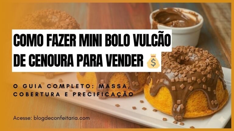 Como fazer um mini bolo de cenoura com aparência de vitrine para agregar valor e vender mais