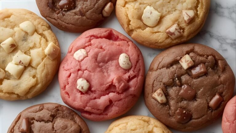 Uma foto com vários sabores de cookies diferentes