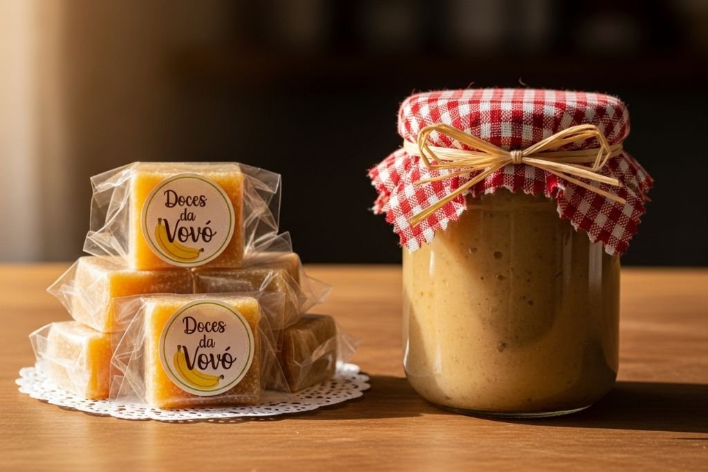Como embalar doce de banana para vender, com opções para a venda por unidade e para presentes gourmet