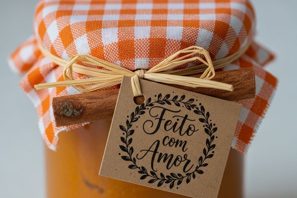 A embalagem que vende tradição: como valorizar o seu doce de abóbora no pote com detalhes rústicos.