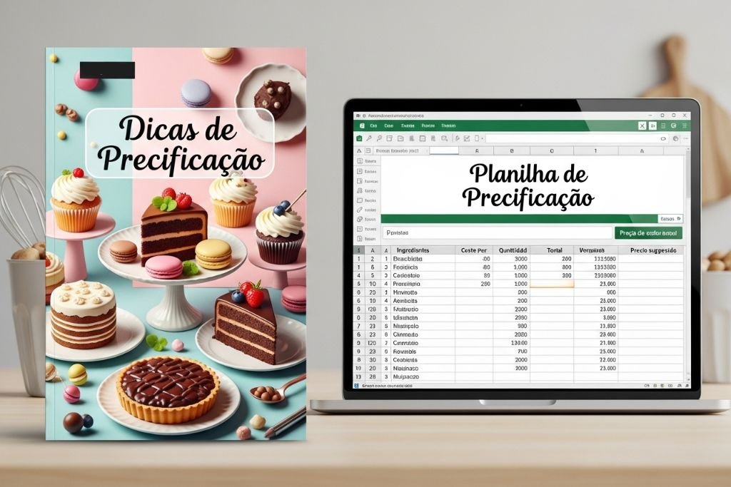 O que vem no Método de Precificação 3X da Marrara Bortoloti: a apostila em PDF e a planilha em Excel automatizada.