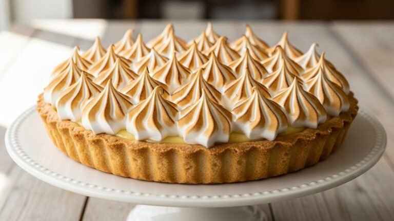 Guia completo de tortas doces para vender, com a imagem de uma torta de limão com merengue profissional.